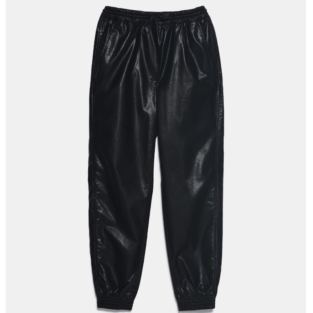 FAUX LEATHER JOGGERS